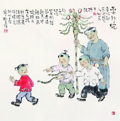 组图:淡墨雅调成都味道 看戴树良的老成都风俗画(图6)